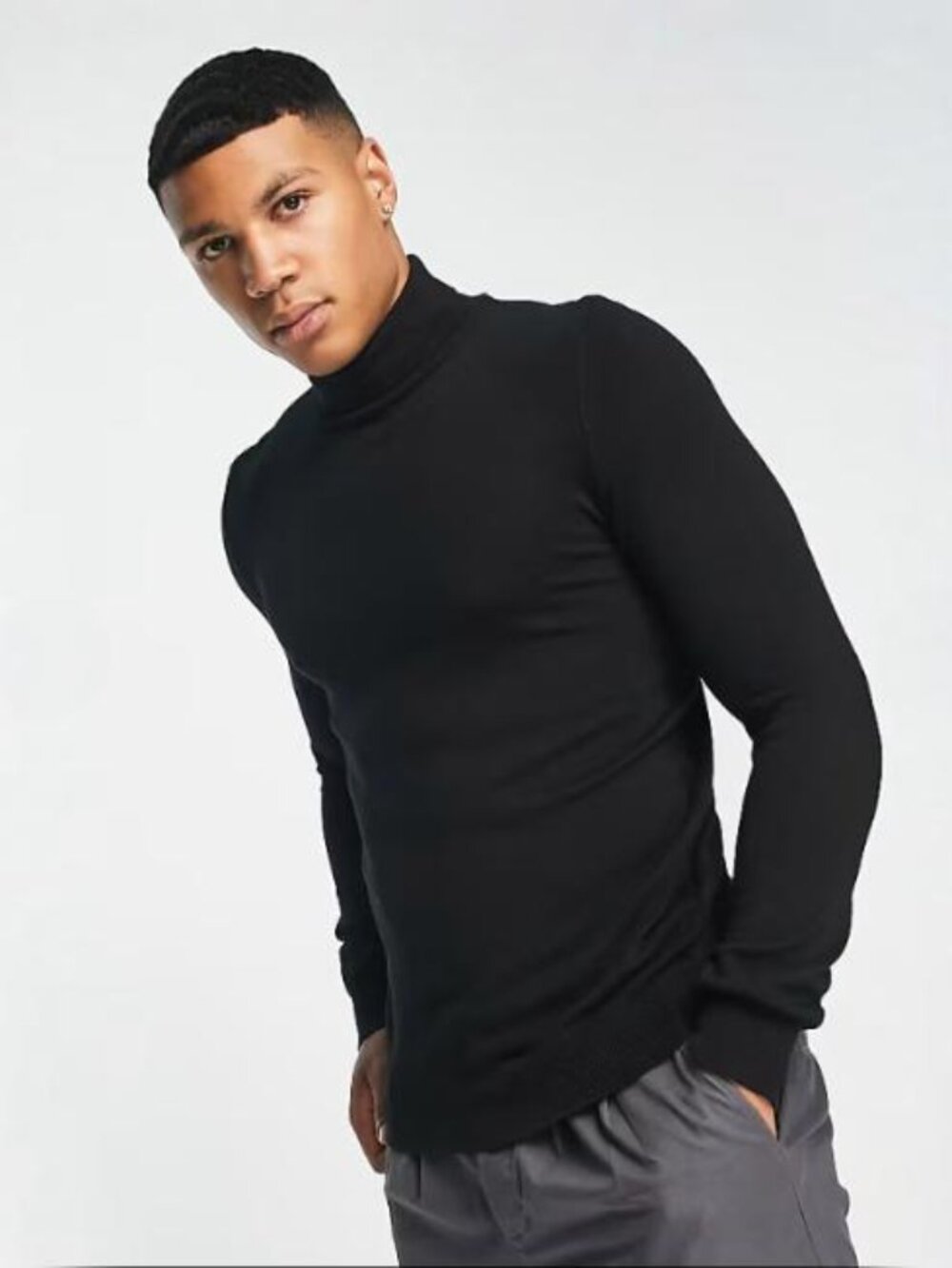 Bolongaro Trevor Black Turtleneck Sweater Men's XL Product Code 122198557 NWT